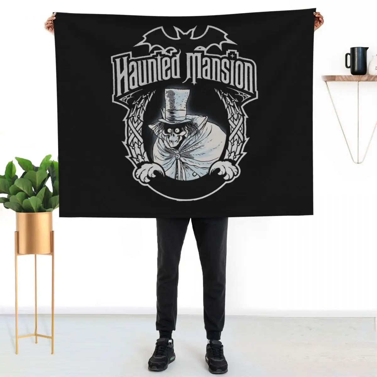 Halloween Haunted Hatbox Mansion Ghost Horrorr Throw Blanket All Season Soft Lightweight Blanket for Home
