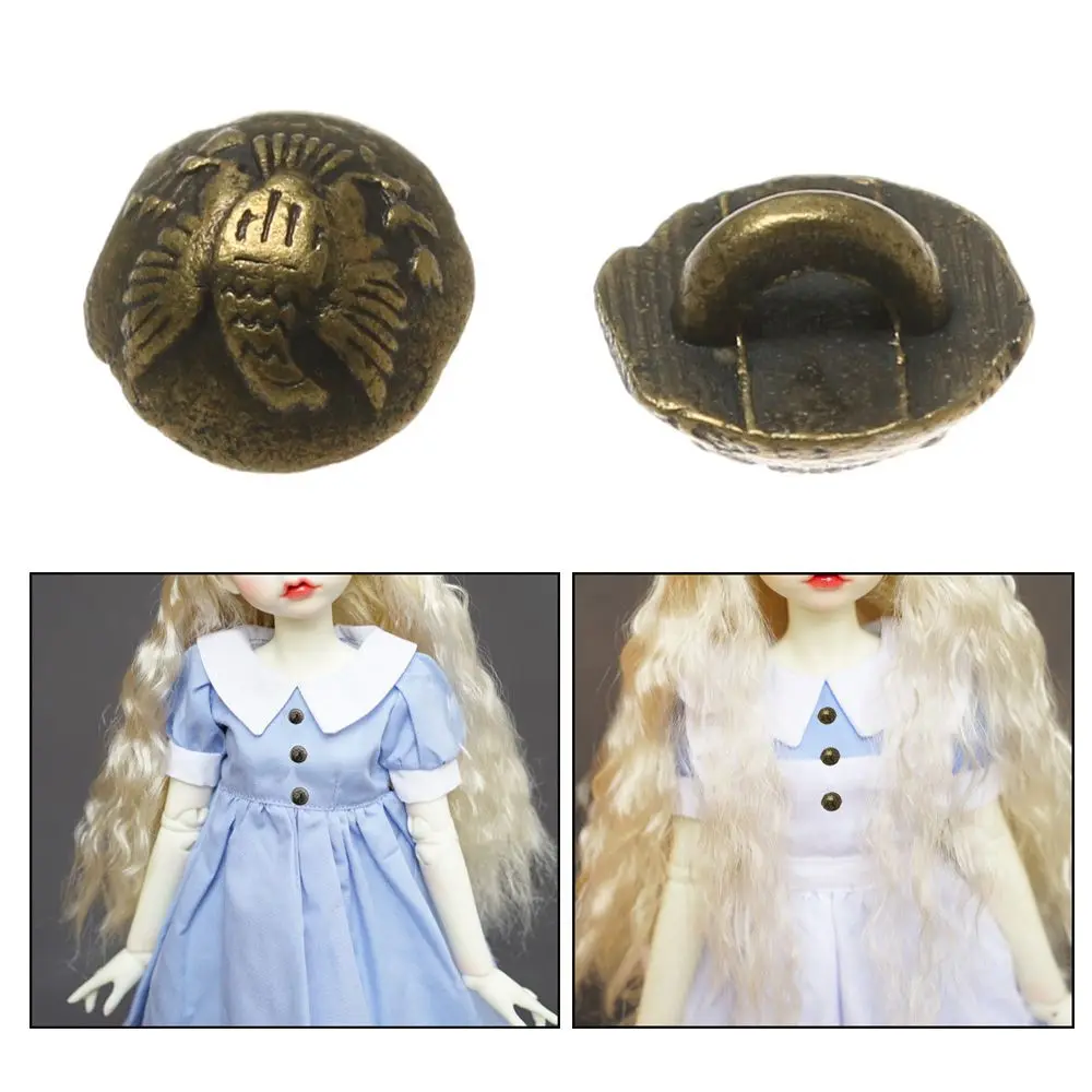 สาวน่ารักของขวัญรูปแบบตกแต่งตุ๊กตาจิ๋วมินิโค้ตปุ่มโลหะหัวเข็มขัด DIY ตุ๊กตาเสื้อผ้าเสื้อผ้าเข็มขัดเย็บผ้า