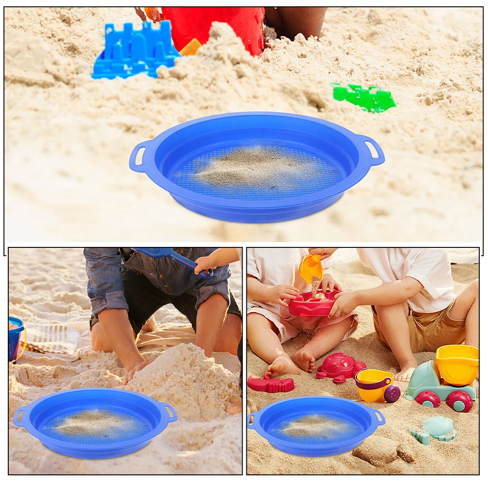 4Pcs Childrens Sand Sifter Lightweight Portable Mesh Strainer Easy Clean Large Capacity for Beach Fun Exploration