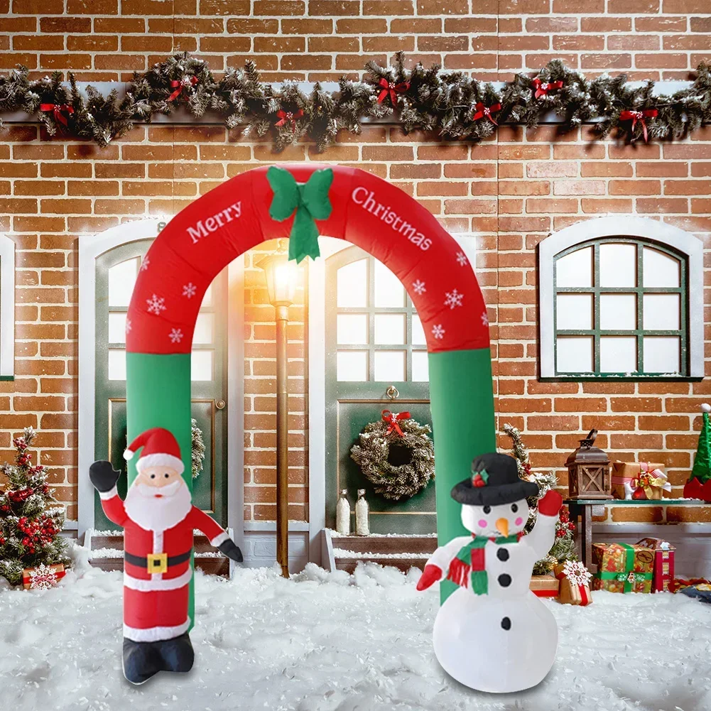 

Christmas Decor Inflatables Archway Outdoor Decorations with LED Lights Arch Blow Up Yard Decoration Lighted Inflatable Decor