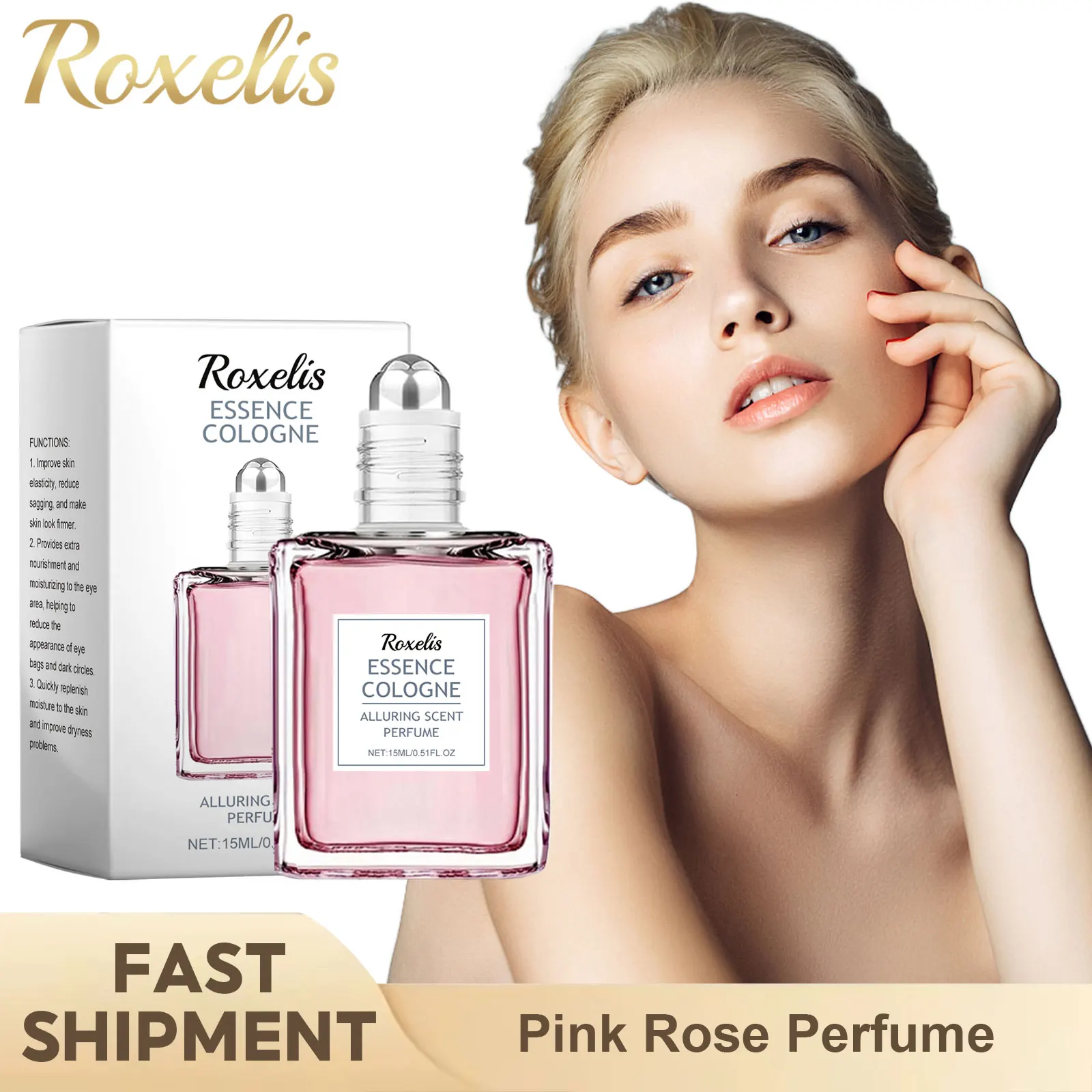 Perfume de feromônio rosa para mulheres duradouro encantador atração romântica flertando planta fresca perfume floral namoro fragrância perfume