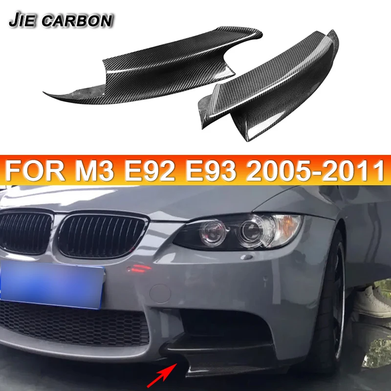 

For Bmw M3 E92 E93 2005-2011 Carbon Fiber Front Bumper Side Fog Lamp Air Intake Vent Spoiler Lip Splitter Wrap Corner Body Kit