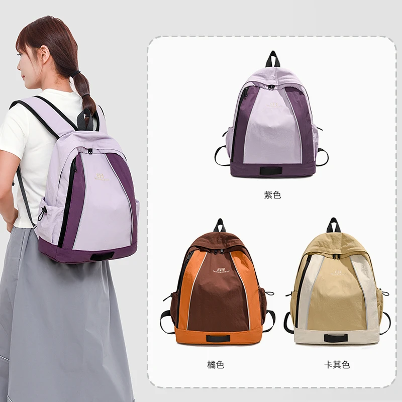 

New outdoor small backpack dopamine backpack for women's travel, lightweight and high-end, niche commuting backpack