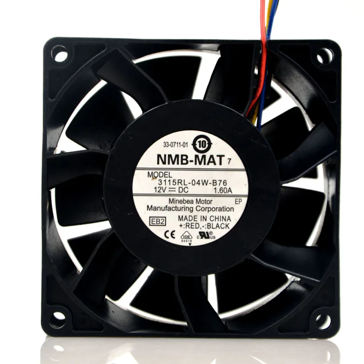 80mm powerful pwm cooling fan 12V 80X80X38 mm dual ball bearing 4-Pin PFR0812XHE DYTB0838B2U 3115RL-04W-B76