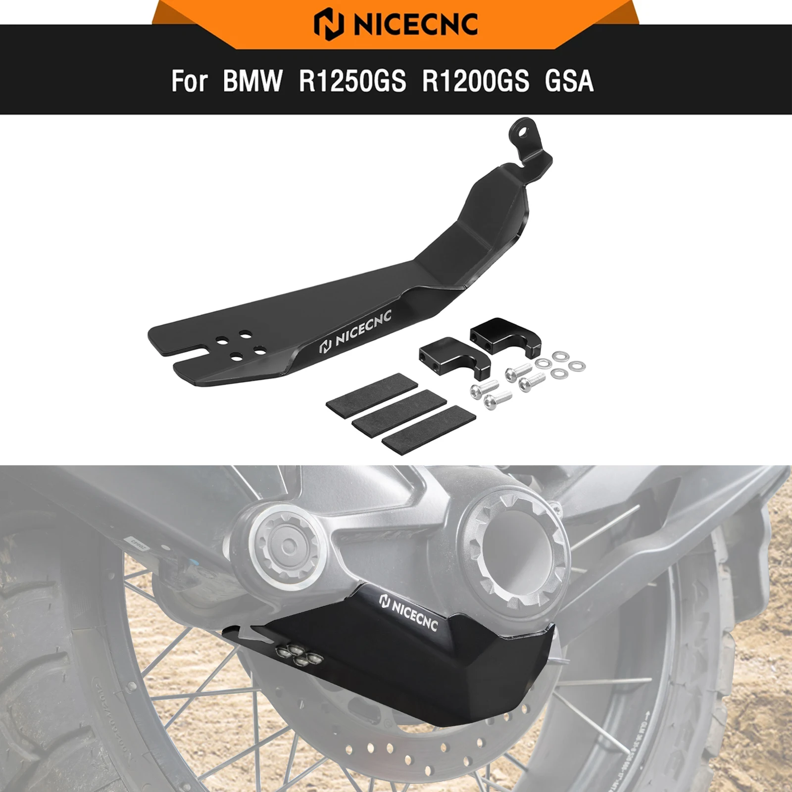 

For BMW R1200GS R1250GS Motorcyclcle Final Drive Guard Fit 2019-2024 R1250GS R 1250 GS GSA 2013-2018 R 1200 GS Adventure R1200GS