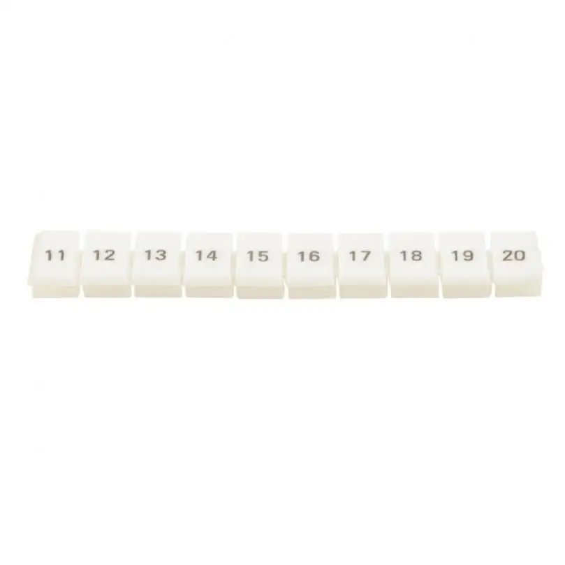Strong Compression Resistance ZB5 DIN Rail Terminal Block Marking Label with Standard Numbering White Nylon Marking Tag