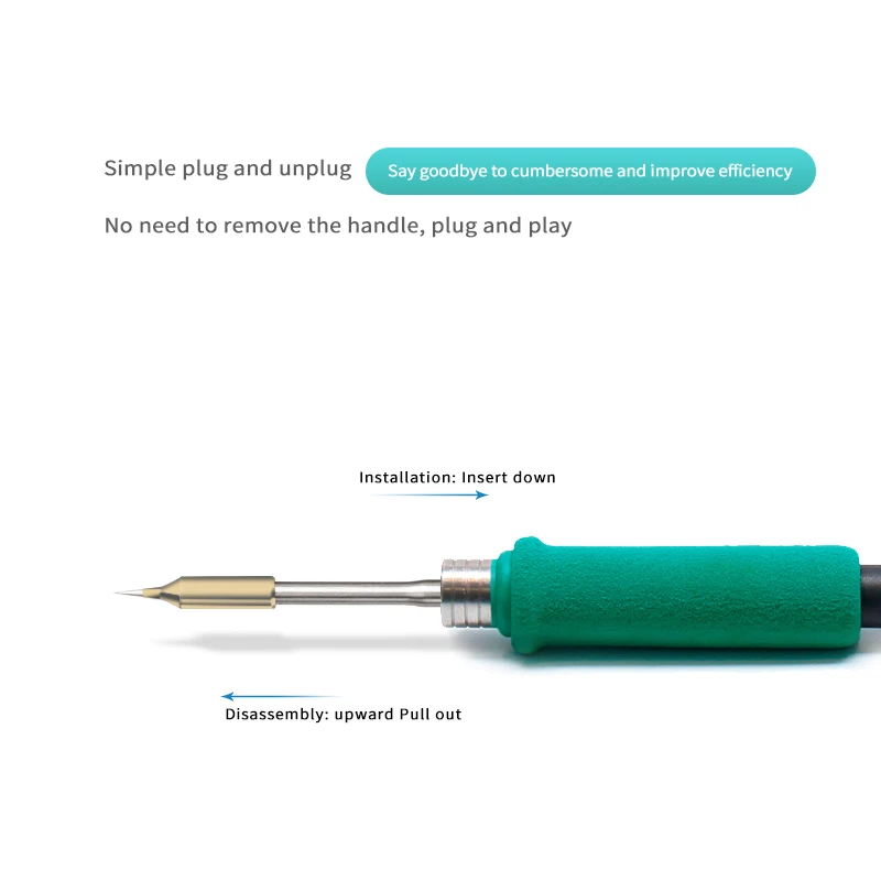 KILUDO C210 Series Integrated Soldering Iron Tips and Heating Core Efficient Heat Conduction Compatible T210 T26 S210 Ha