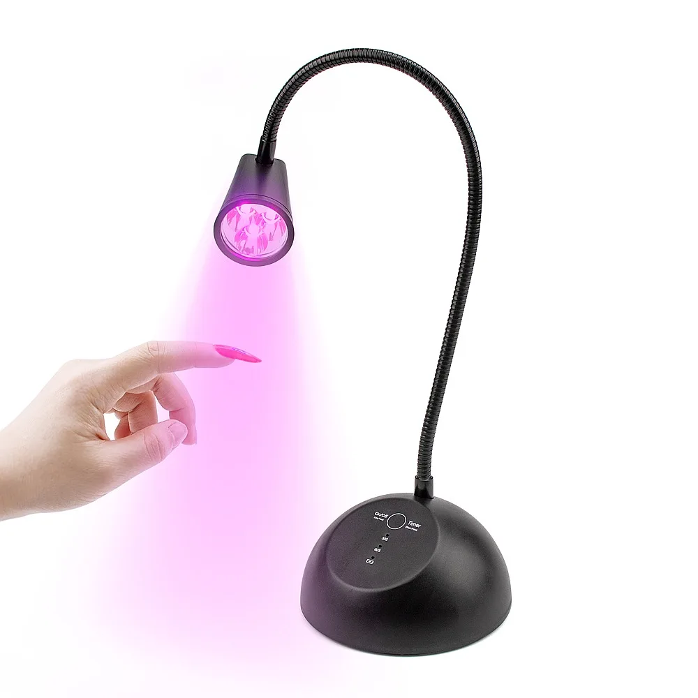 Portable Rechargeable Cordless Uv Led Soft Gel Finger Tip Flexible Desk Table Nail Lamp Flash Cure Touch Light view 2