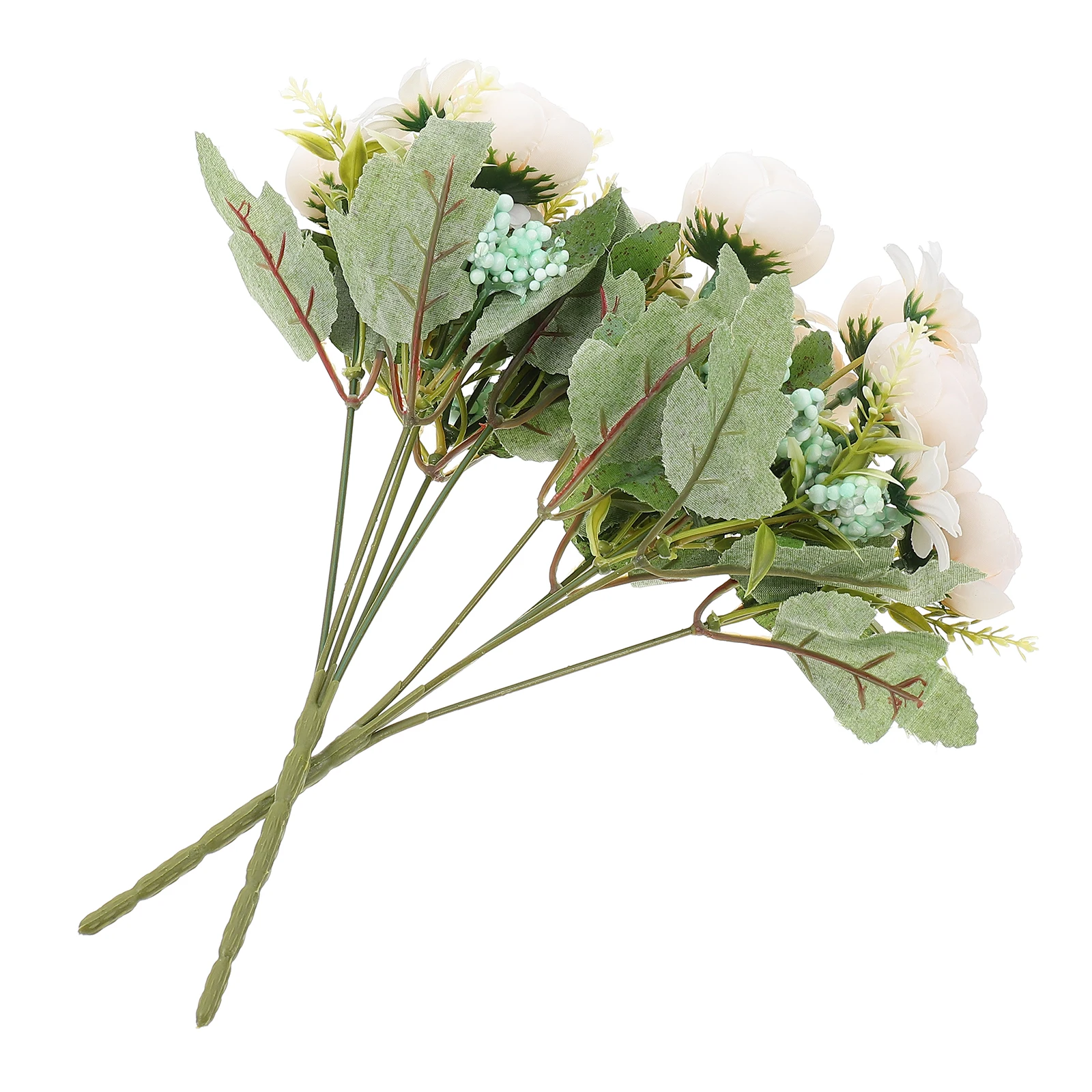 

2PCS Artificial Flowers Decorative Fake Bouquet for Home Office Bridal Artificial Flower Bouquets Arrangement