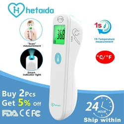 hetaida Digital Infrared Thermometer Forehead Body Non-Contact Thermometer Baby Adult Fever Accurate Measure Medical Thermometer