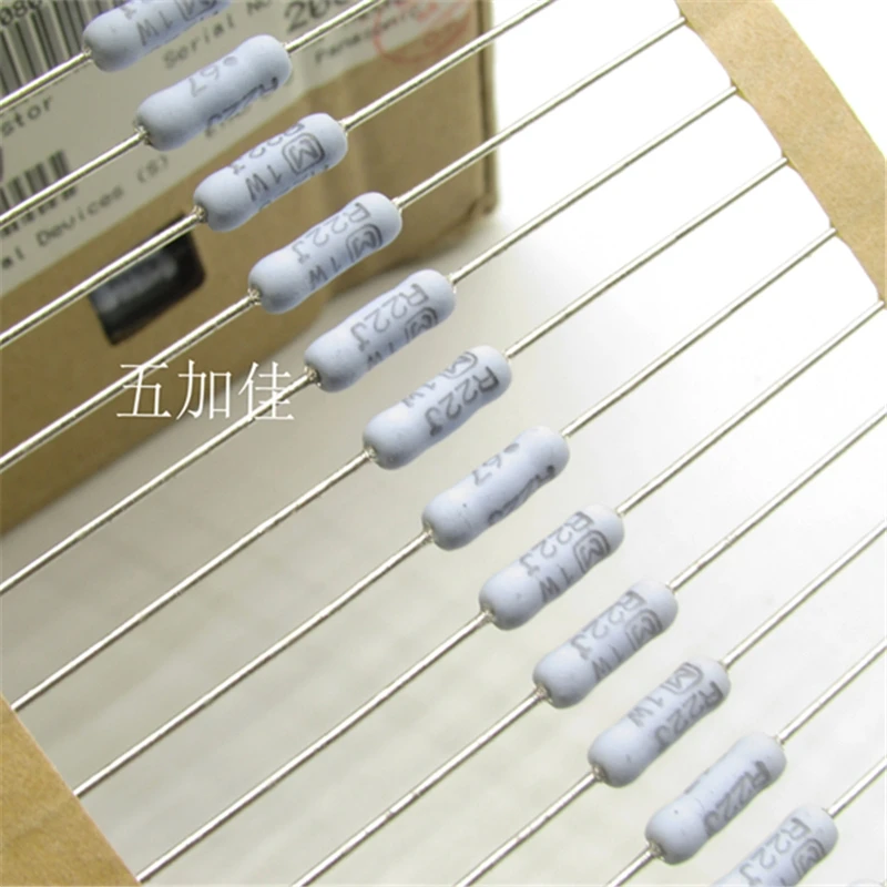 

200PCS/1W 0.22R 5% ERX1SJR22V R22J newly imported Indonesian made metal film resistor