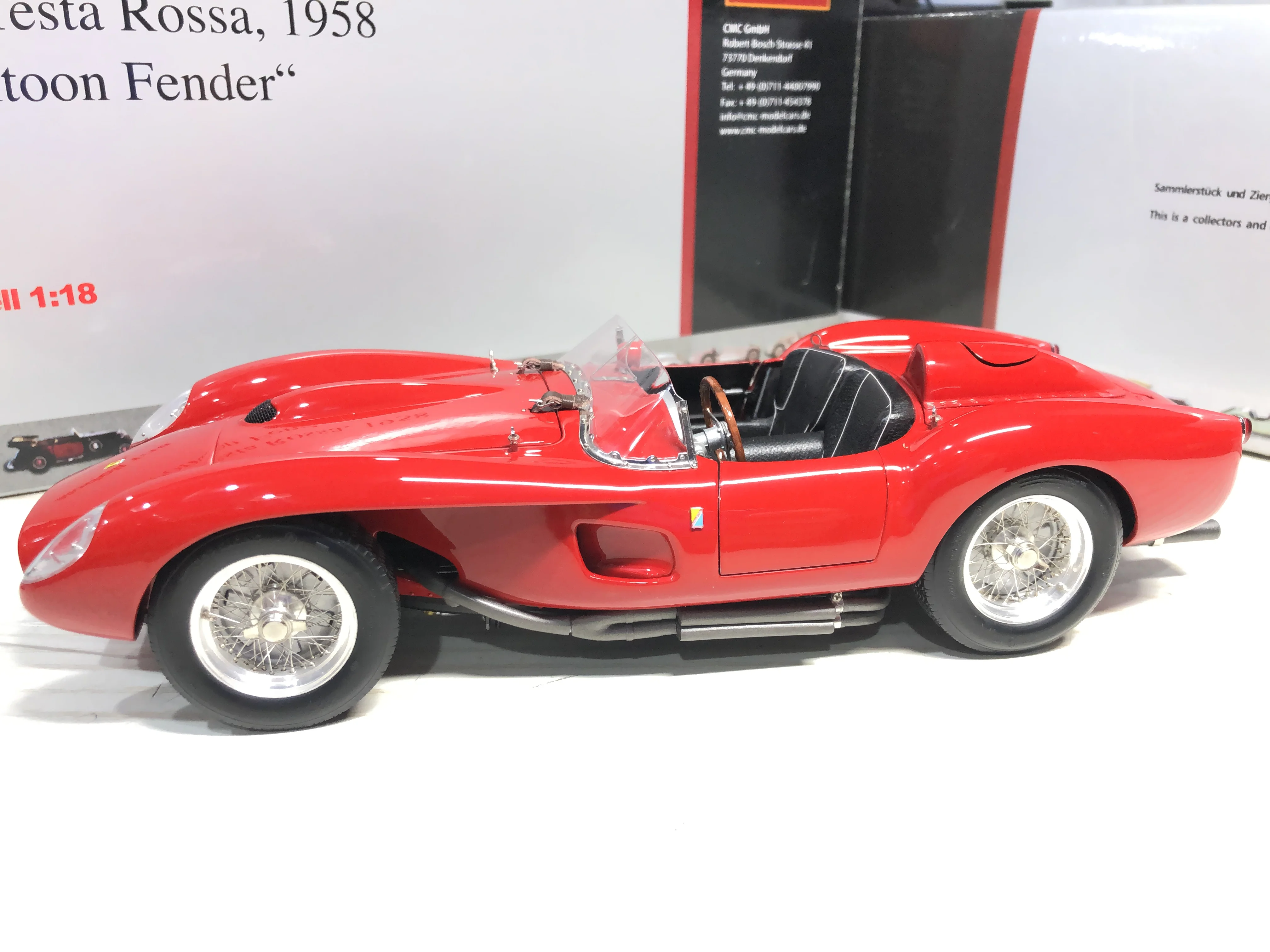 CMC 1:18 250TR Testa Rossa 1958 Alloy Fully Open Simulation Limited Edition Alloy Metal Static Car Model Toy Gift