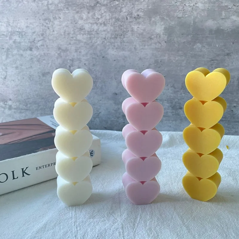 Long Strip love Candle Silicone Mold Scented Candle Resin Mold Handmade Romantic Wedding Party Dinner Art Candle Home Decoration