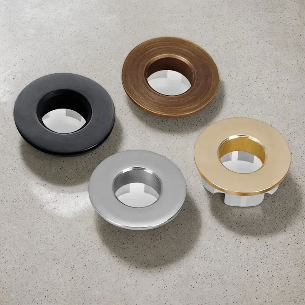 

Смеситель для раковины с шестью футами и кольцевой вставкой, крышка для перелива — винтажная бронза, латунь, черный, серебристый, золотая отделка