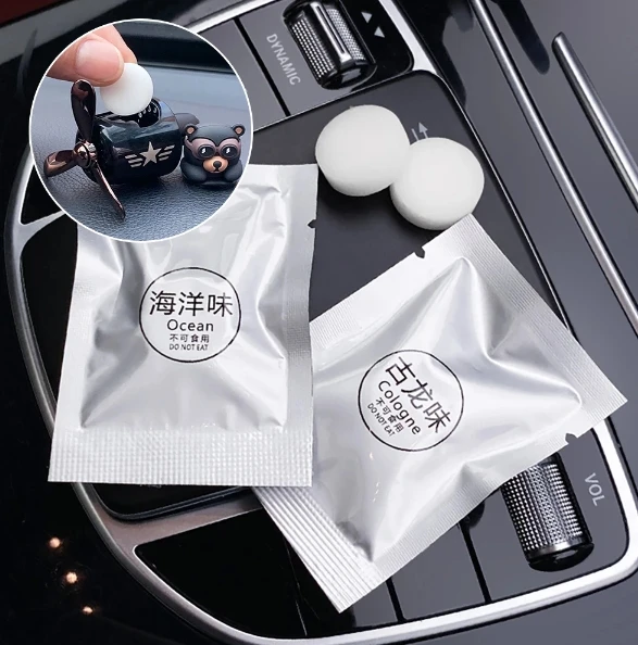 10Pcs/Lot Car Air Fresheners Refills Car Air Vent Clip Replacement Set Pads Solid Fragrance Scent Air Freshener Refill Tablets