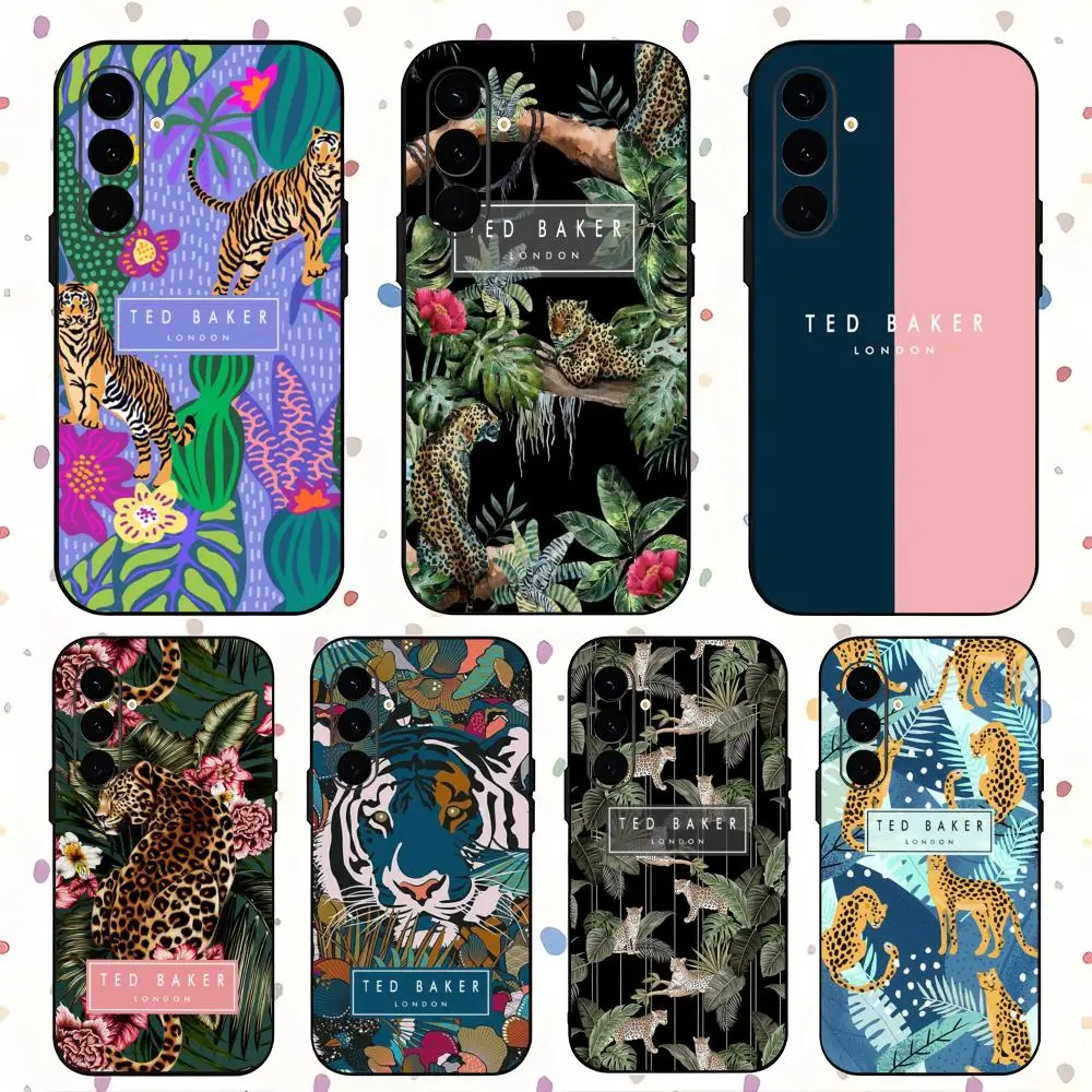 High-end Brand Ted-LOOG-BakER Phone Case For Samsung Galaxy S25 S24 S23 S22 S21 S20 Plus Ultra Note20 Soft Black