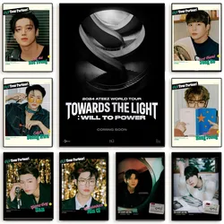 1PC Kpop Idols A-ATEEZ Poster Paper Print Home Living Room Bedroom Entrance Bar Restaurant Cafe Art Painting Decoration