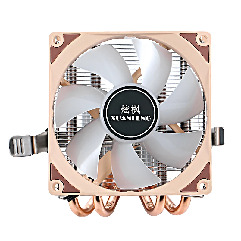 Ventilateur de refroidissement CPU pour PC refroidi à l'air, refroidisseur efficace, adapté à l'installation de LIncome 2011, 2066x79x99, 2099, e5, e3, AMD, 4 religions de caloducs