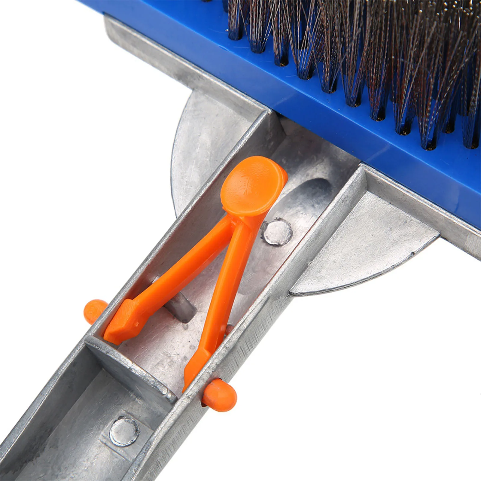 Swimming Pool Brush 5.5 Inch Stainless Steel Spa Pool Bottom Cleaning Equipment Durable Decontamination Tool Easy Installation