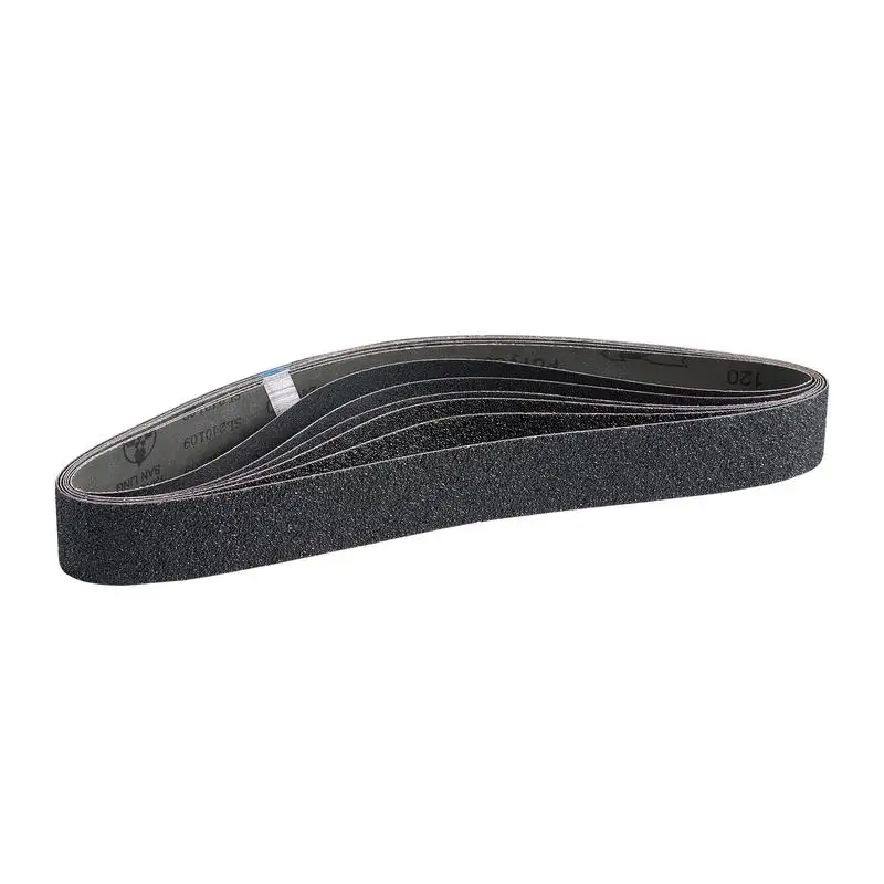 Bande abrasive, 50 x 1066 mm, bande de ponçage, grains 36, 40, 60, 80, 100, 120 chacun, 6 bandes abrasives mixtes en carbure de silicium pour ponceuses à bande, travail des métaux, composites