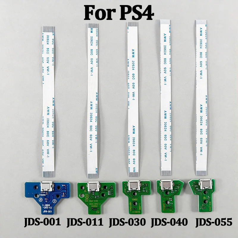 1PC For PS4 JDS 001 011 030 040 055Controller USB Charging Port Connector Board 12Pin 14Pin Flex Cable Repair Replacement Parts