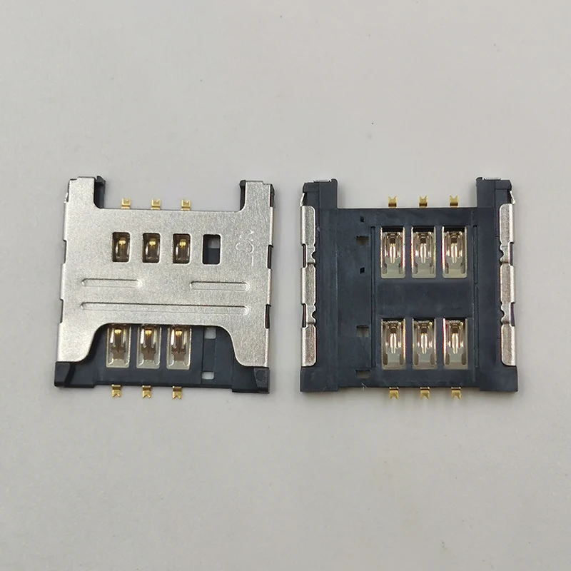 2Pcs Reader Sim Card Socket For Samsung Galaxy E120 E1200M E1200 I9003 I9023 I9070 I9082 I939D I939I Slot Tray Holder Connector