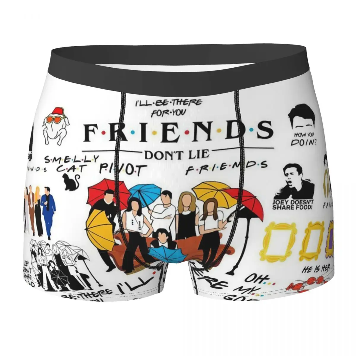 

Friends TV Show Underwear Program Cartoon 3D Pouch High Quality Boxer Shorts Shorts Briefs Elastic Male Underpants Big Size
