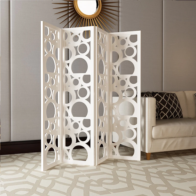 

Simple screen partition fashionable simple mobile room hollow desk partition fashionable desk entrance folding screen
