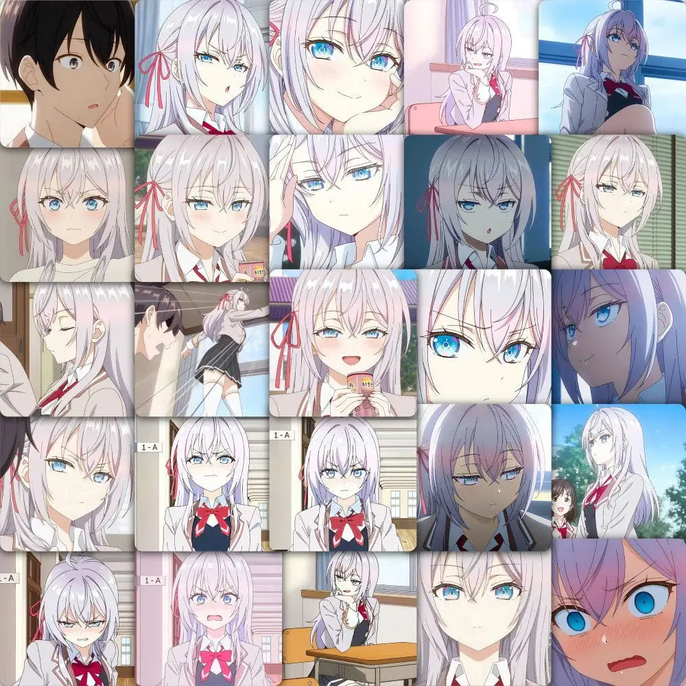 59 шт. Alya иногда скрывает ее чувства на русском языке, Алиса Мария Suo Yuki Kimishima Ayano аниме кавайные наклейки для учеников