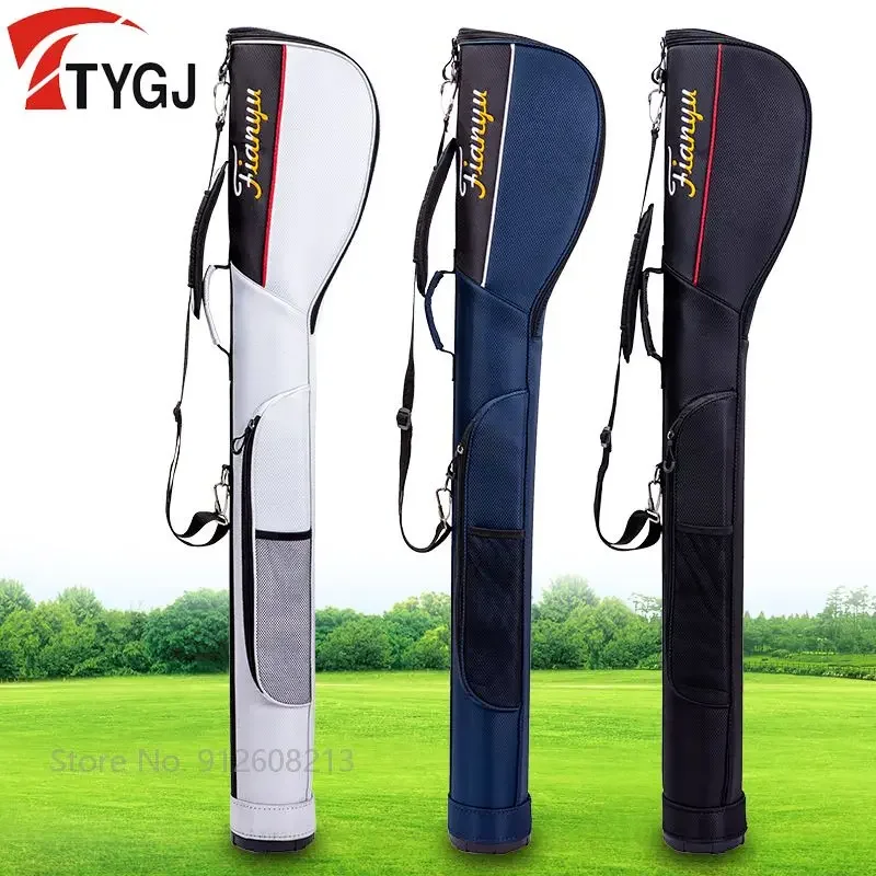 TTYGJ Lightweight Portable Golf Gun Bags Waterproof Golf Bag with Shoulder Belt High Capacity Storage Package Can Hold 6-7 Clubs