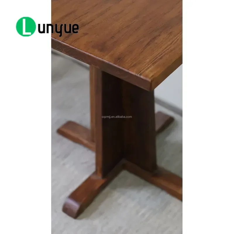 Solid Wood Entrance Table Simple Design Light Practical Console for Villa Hotel Lobby Durable Furniture Decor