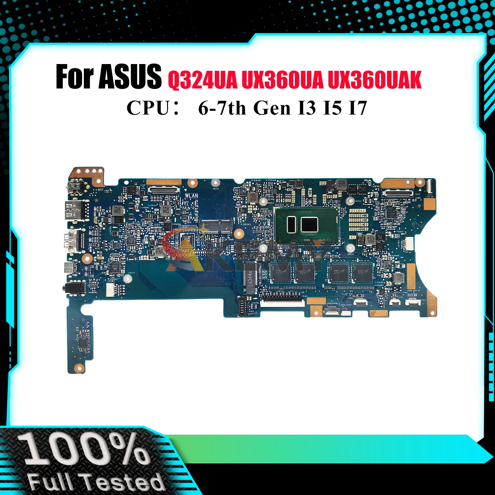 

UX360UA Laptop Motherboard For ASUS ZenBook UX360UAK Q324UA UX360U UX360UA Notebook Mainboard W/ I3 I5 I7 CPU tests OK fast ship
