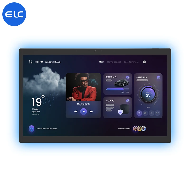 

Unique2024 Настенное крепление для умного дома RK3566 Портативный Wi-Fi Android 13, экран Incell со светодиодной подсветкой