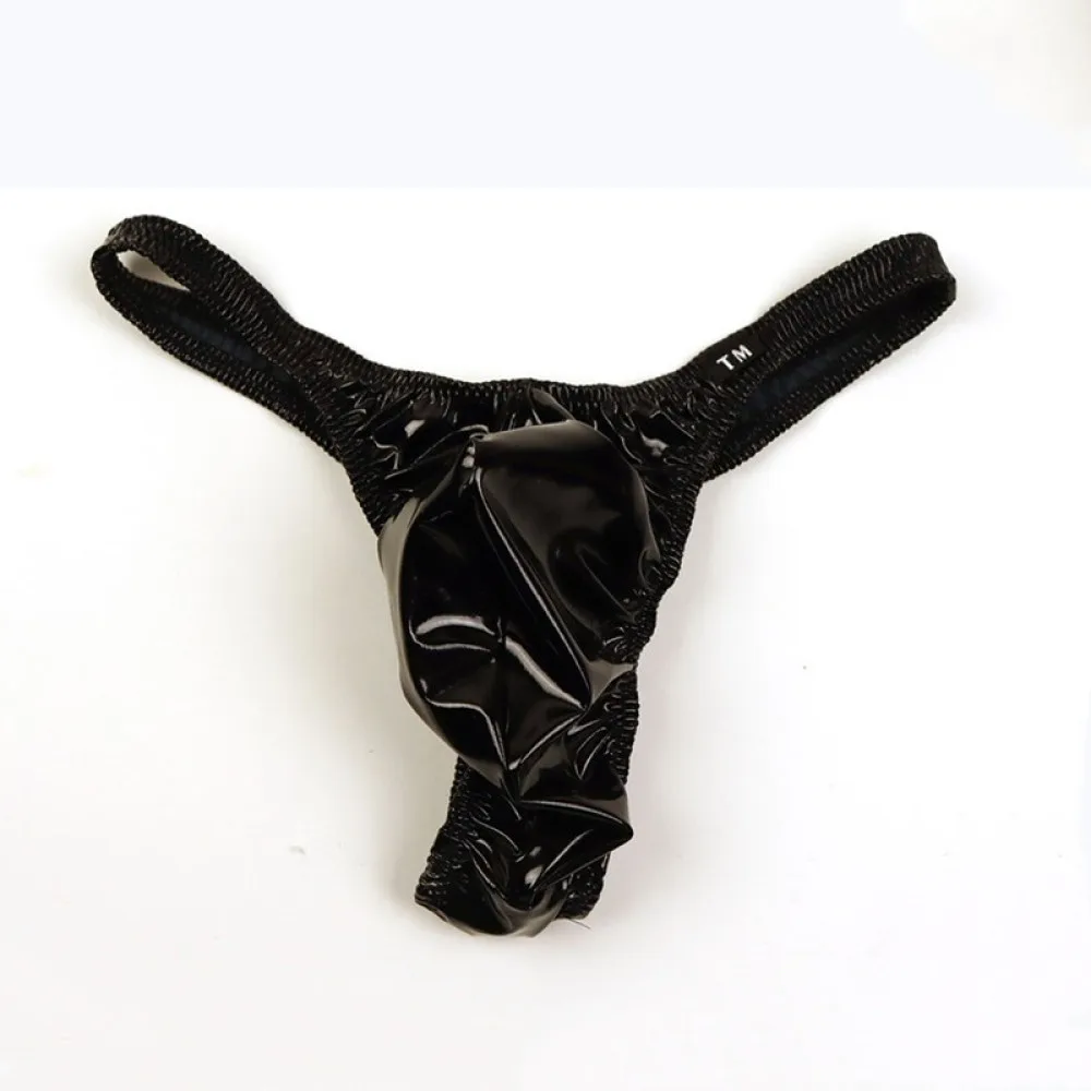 Mens Fashion Faux Leather Thong Underwear Sexy Bulge Pouch T Back Briefs Breathable G String For XYTSAJJ Exotic Summer Lingerie