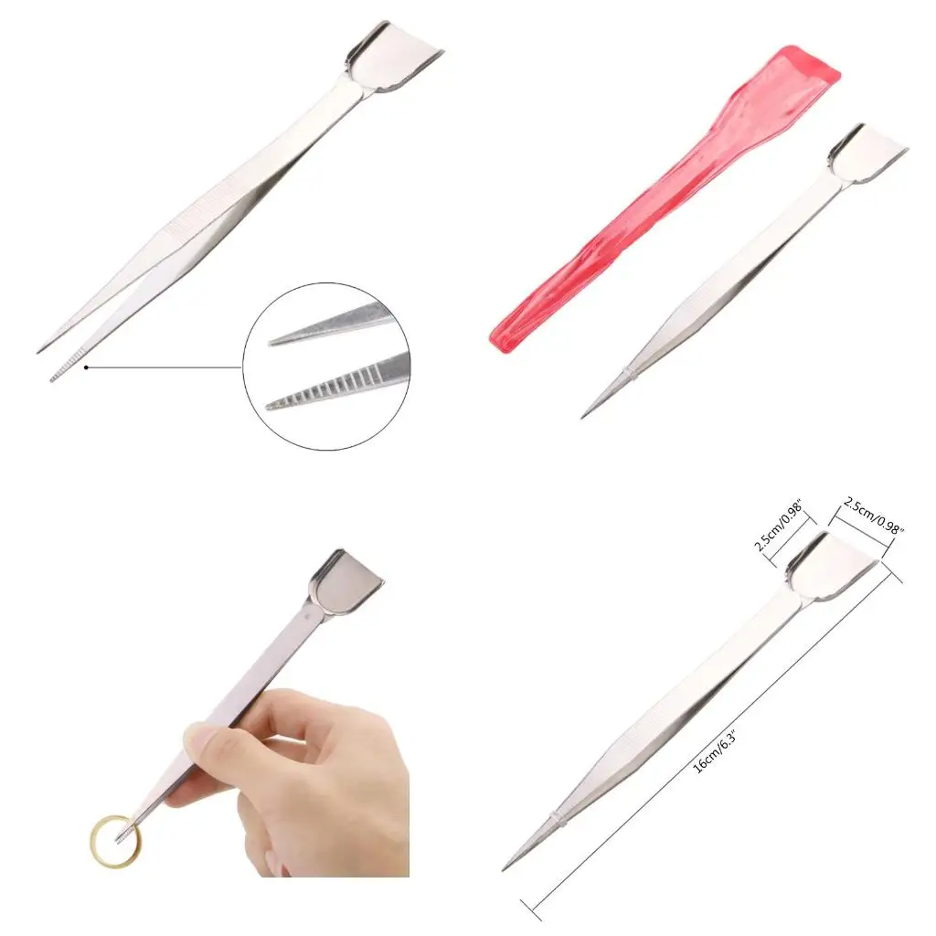 

Tweezer Shovel Professional Craft Jewelry Tweezers for Crafting with Shovel Tool Tweezers with Scoop Shovel for high quality