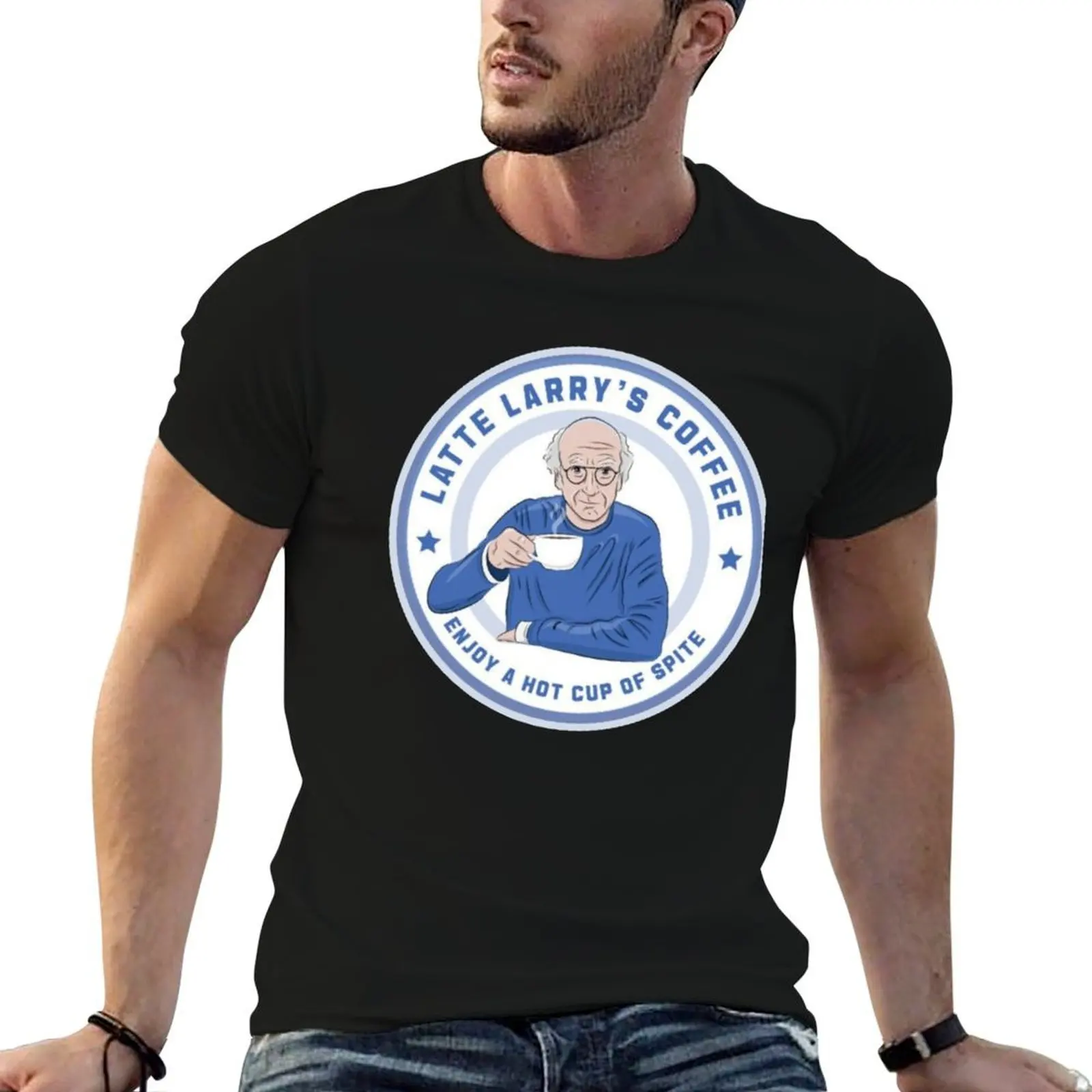 LATTE LARRYS T-Shirt summer top graphic tee shirt black t-shirts for men