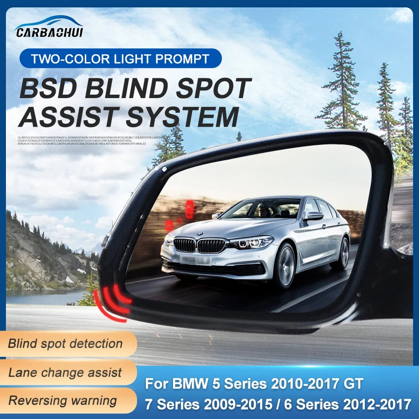 Car Rearview Mirror Blind Spot Detection System BSD BSM BSA Lane Change Assist Parking Sensor For BMW 5/6/7 Series GT 2009-2017