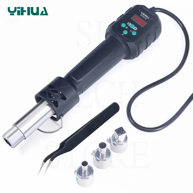 

YIHUA Hot Air Gun Temperature Adjustable 8858-IV 700W Soldering Rework Welding Station LCD Digital Heat Gun BGA IC Solder Tools