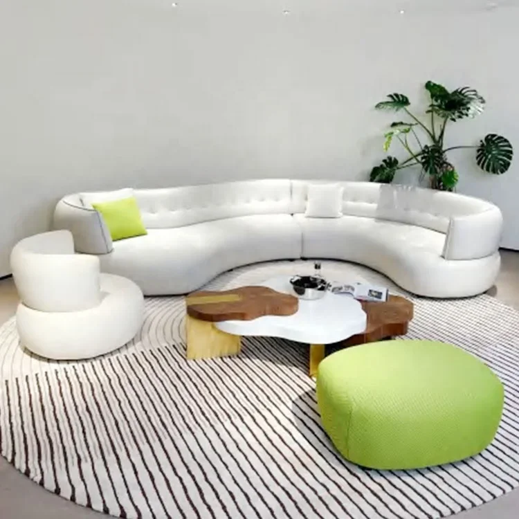 Modern and stylish design of modern interior u-shaped fabric sofas for luxury living rooms and hotel furniture