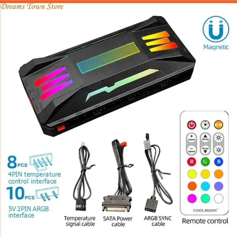 

HX6A Coolmoon Argb Controller Fean для Remote Crown