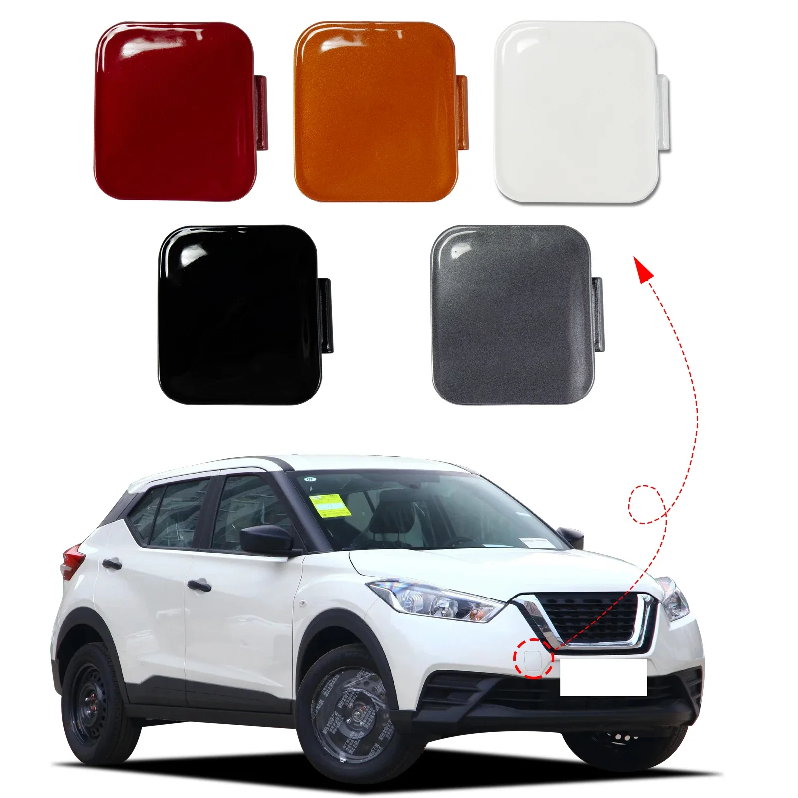 

Pop Front Bumper Tow Hook Cover Cap Eye For Nissan KICKS 2018 2019 2020 622A0-5RB0H
