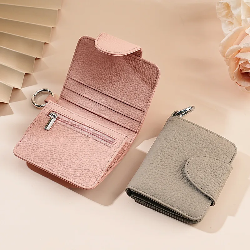 

Minimalism Small Wallet for Girls Genuine Leather Wallet Cowhide Coin Bag Billfold Purse RFID Women's Card Wallets