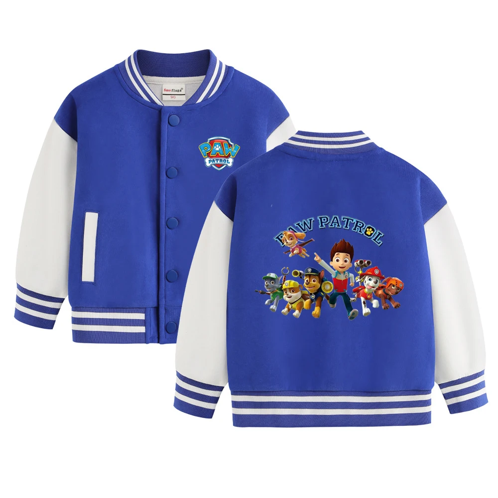 Paw Patrol Girls Boys Cartoon Jacket Children Coats Spring Autumn Kids Single breasted Jackets Casual Sports Outerwear 5 colors