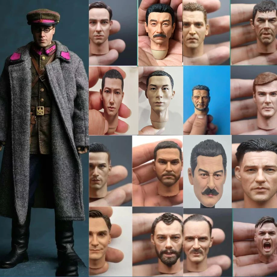 1/6 Scale Pre-Painted Military Head Sculpt Allied forces Soldier US Army Soviet Red Army for 12