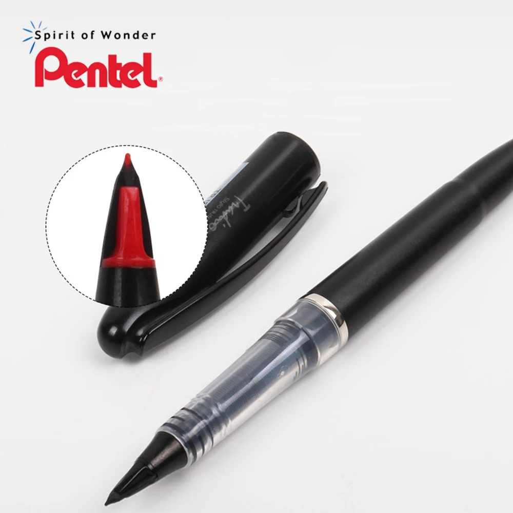 Japan Pentel Gel Pen TRJ50 Straight Liquid Large-capacity Duckbill Tip Painting Sketch Comic Hand Painted Stationery Supplies