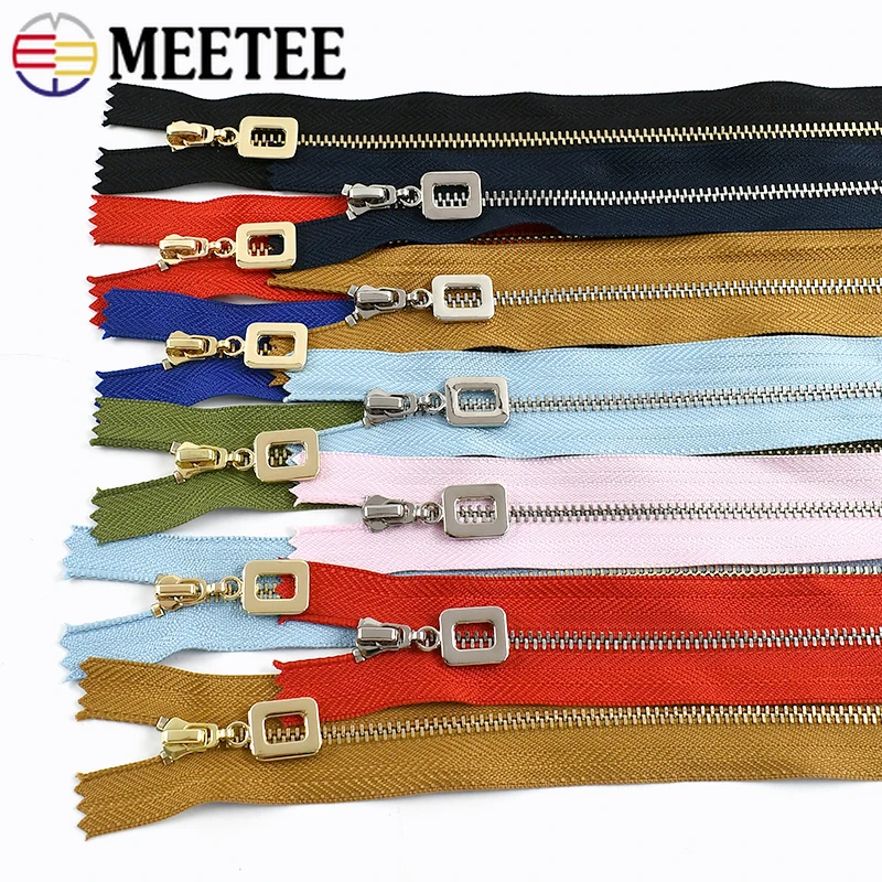 

5Pcs Meetee 3# Metal Zipper 15-30cm Close-End Zips for Sewing Garment Bag Closure Zip Pull Clothes Zipper Repair Kit Accessories