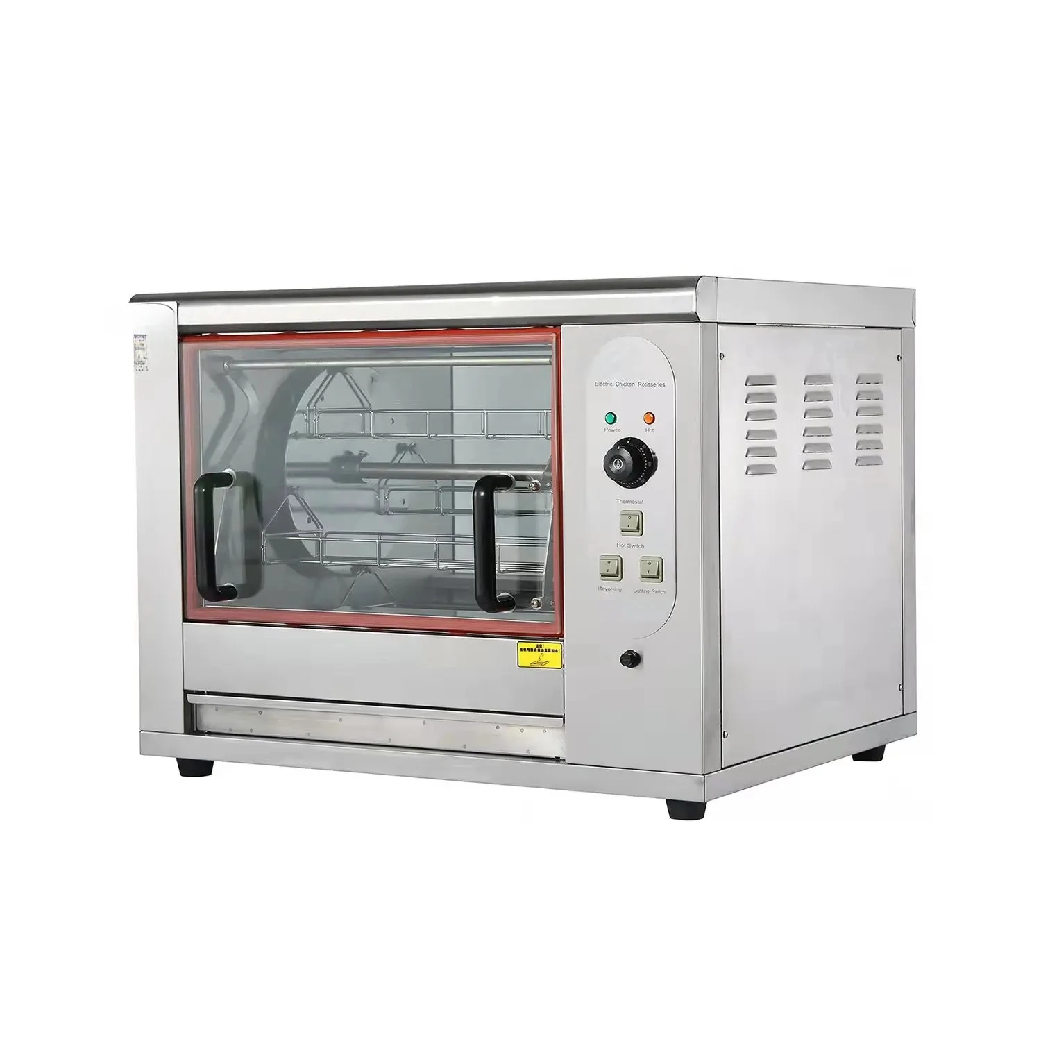 Máquina comercial de pollo asado de acero inoxidable/horno eléctrico para girar pollo a la venta