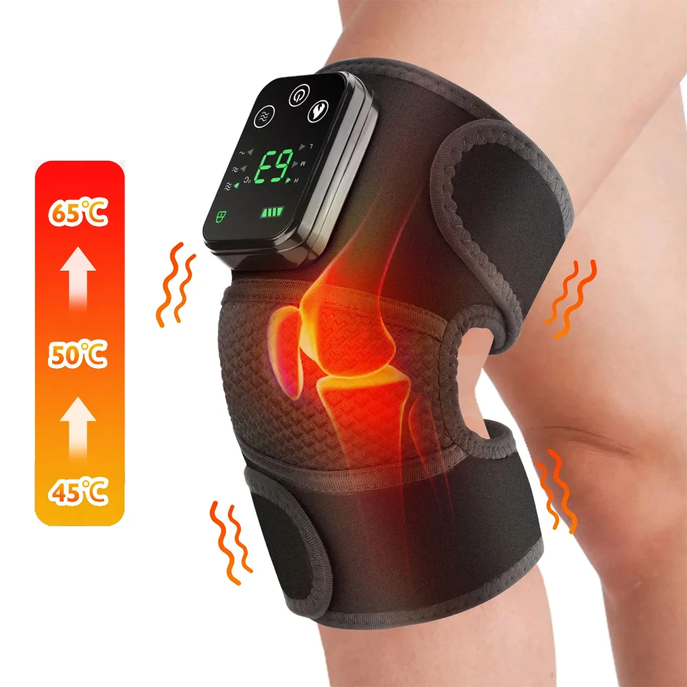 

Heated and Vibration Leg Knee Massager LED Display 3 Level Heating Temperature Control Shoulder Brace Support Knee Warmer Gifts