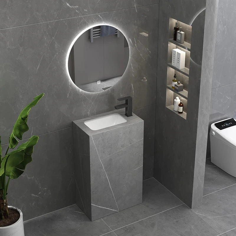 Modern High Quality Rockboard column basin, floor standing wash basin, balcony, wash basin, outdoor wash basin, bathroom