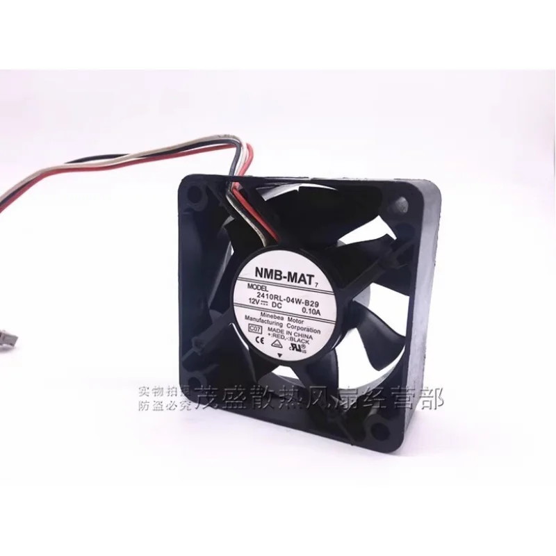 Z  FOR   NMB 2410RL-04W-B29 6025 DC12V 0.10A 6CM 3-Wire Dual Ball Cooling Fan